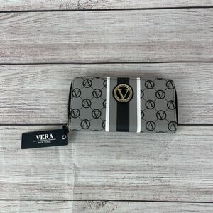 Vera New York Signature Logo Zip Around Wallet
